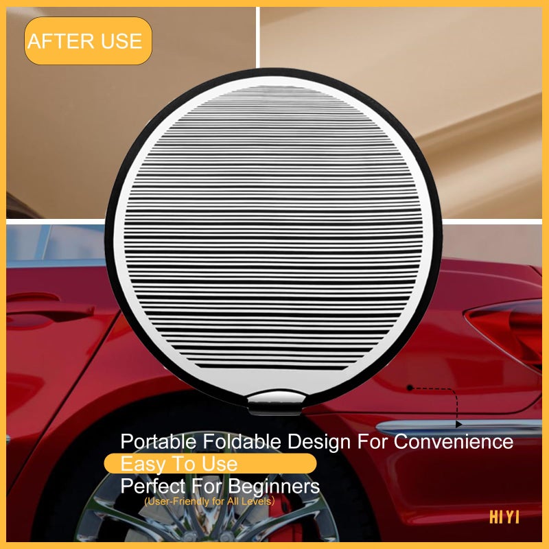 HiYi Dent Foldable Lined Dent Reflector Board Cloth Portable Flexible Reflector Led Line Board Scratch for Dent Remover Automotive PDR Dent Fix Tools Dent Panel Striped Light Board - Image 5